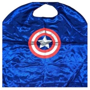 Captain America Super Hero Cape Velcro 27"x27" Reversible Costume Book Parade